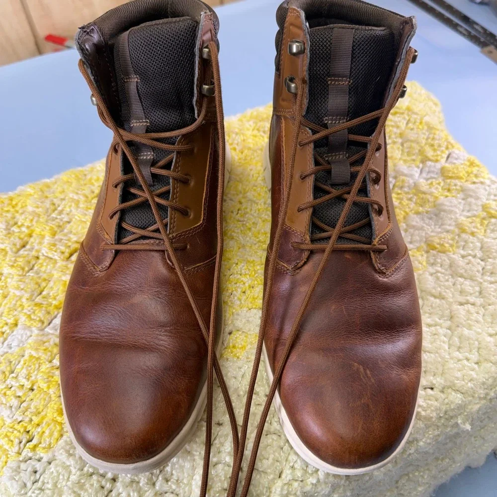Timberland Killington Chukka Mens 11.5 Brown Leather Boots A10EE SensorFlex